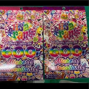 2 - 600 piece Lisa frank sticker books 1200 total stickers